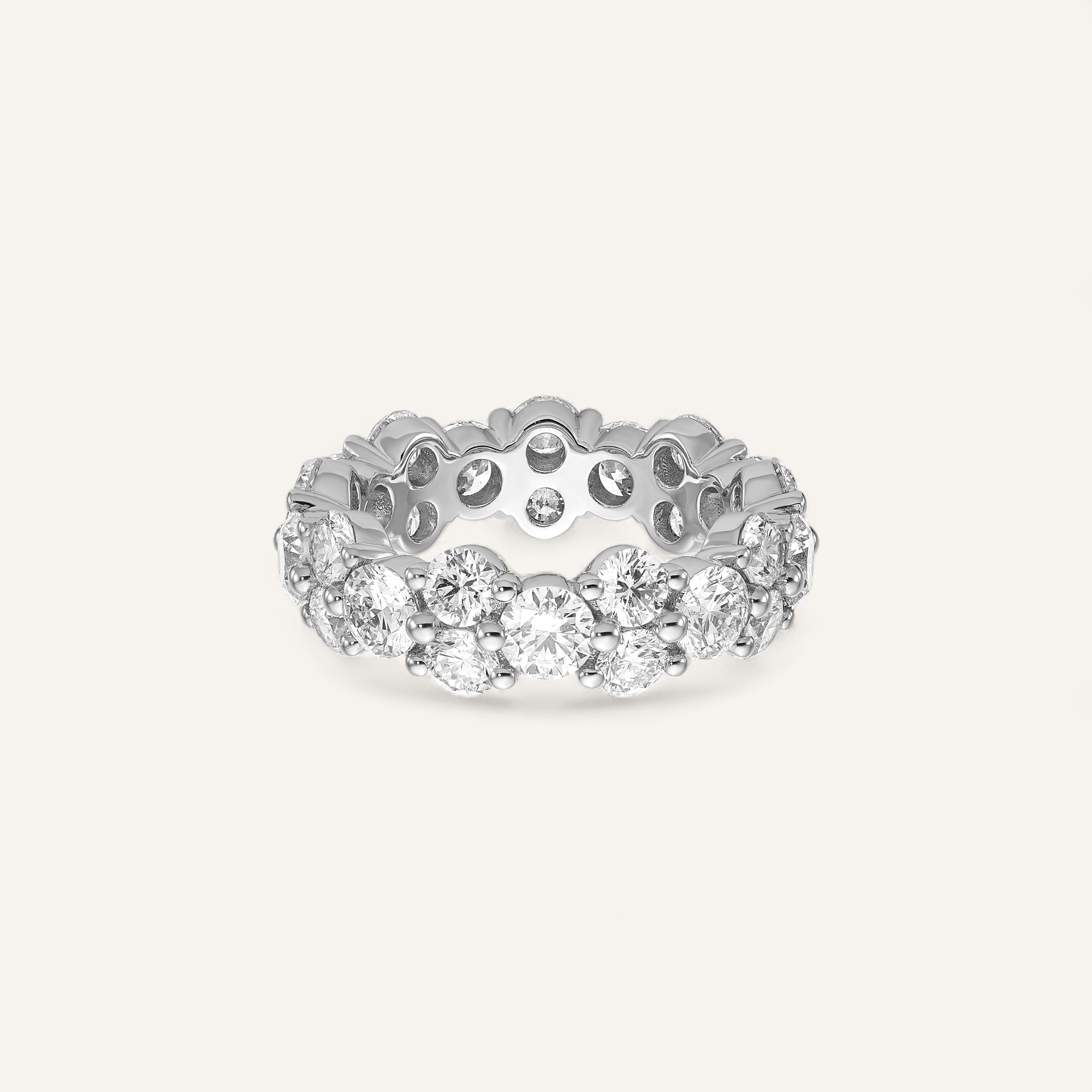 GRAND STATEMENTRING I 14K HVIDGULD MED DIAMANTER (5.4 CT), STR. 54