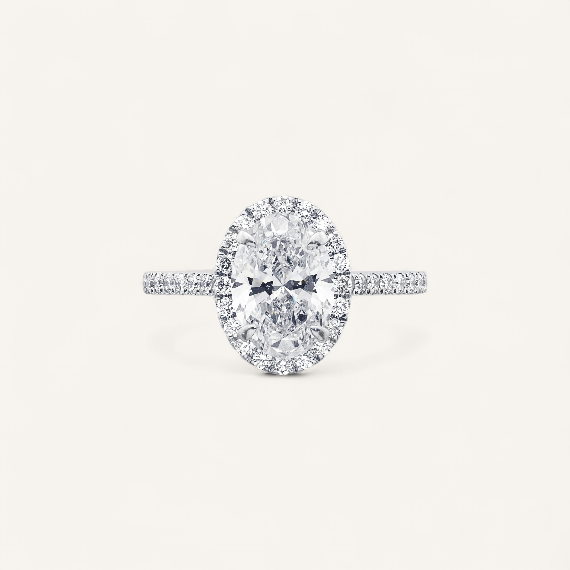 AMOUR ROSETRING I 14K HVIDGULD MED DIAMANTER (2.4 CT), STR. 56