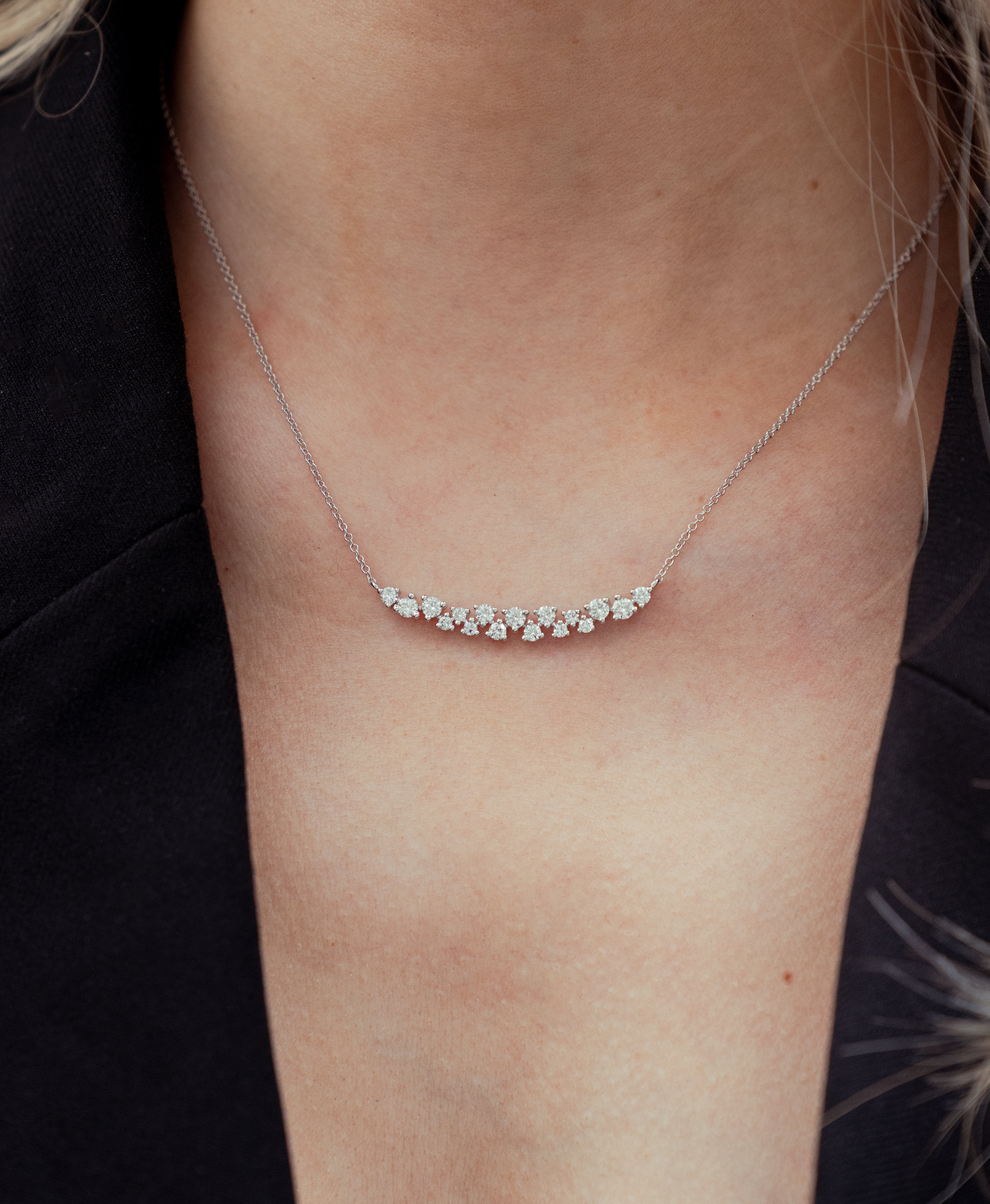 FÉE HALSKÆDE I 14K HVIDGULD MED DIAMANTER (0.8 CT), 45 cm