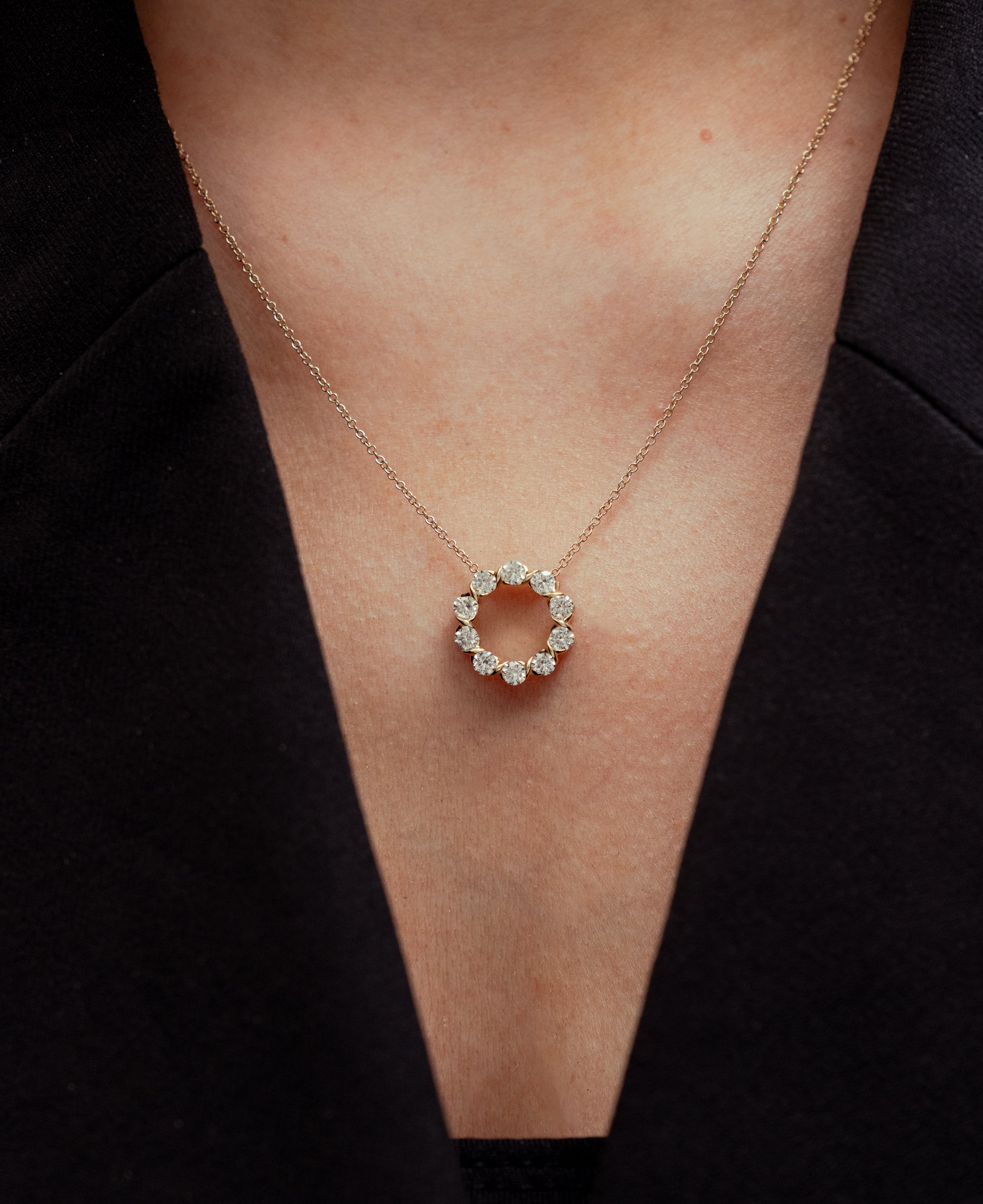 FLEUR HALSKÆDE I 14K GULD MED DIAMANTER (1.0 CT)