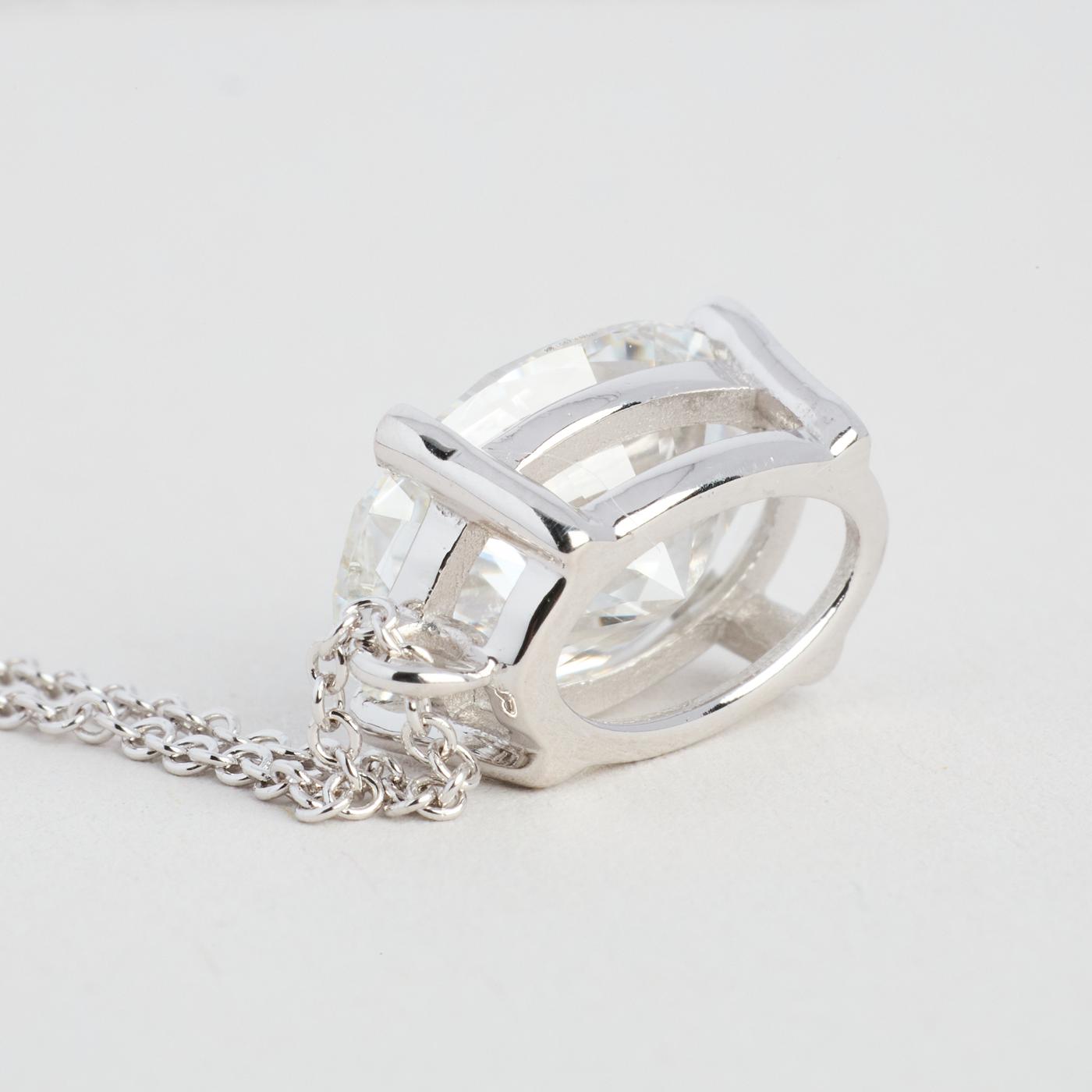 ANKERKÆDE HALSKÆDE I 14K HVIDGULD MED DIAMANT (3.01 CT), 42 CM