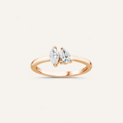 DEUX POIRE TOI ET MOI RING