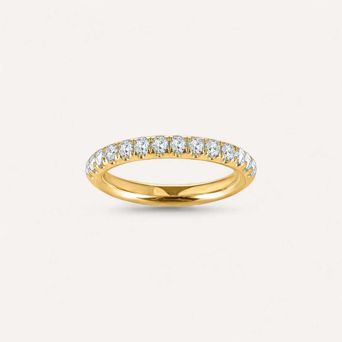 HALV PAVÉ RING
