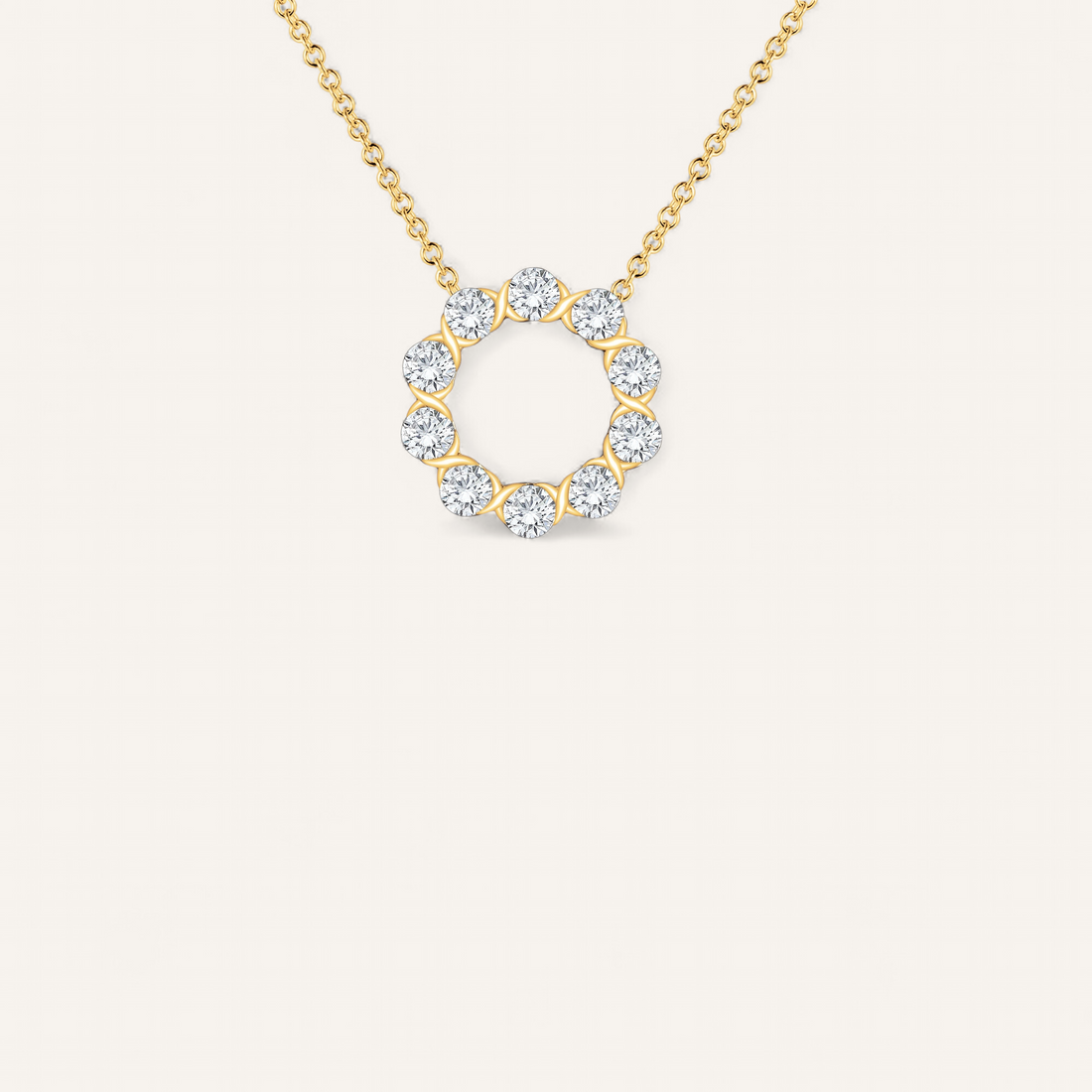 FLEUR HALSKÆDE I 14K GULD MED DIAMANTER (1.0 CT)