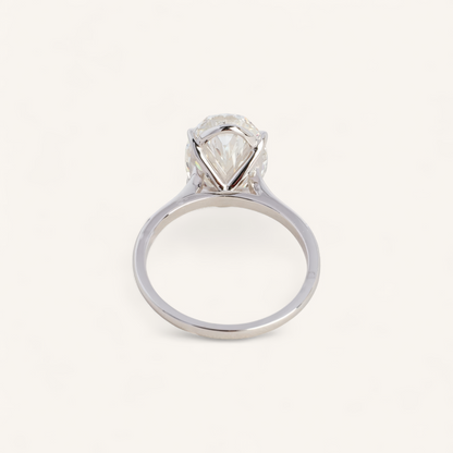 SOLITAIRERING I 14K HVIDGULD MED DIAMANTER (5.52 CT), STR. 57