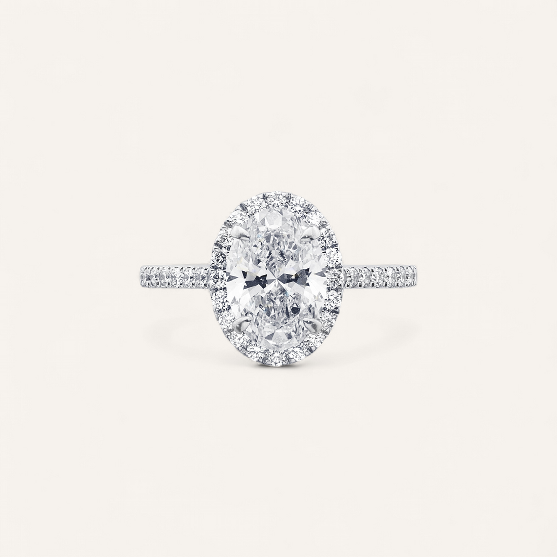 AMOUR ROSETRING I 14K HVIDGULD MED DIAMANTER (2.4 CT), STR. 56