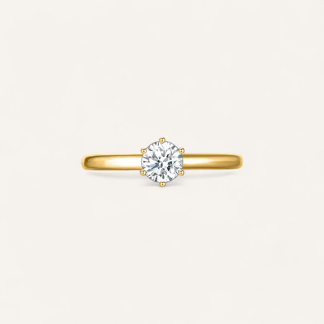 CACHÉ SOLITAIRERING I 14K GULD MED DIAMANT (1 CT), STR. 55