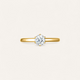 CACHÉ SOLITAIRERING I 14K GULD MED DIAMANT (1 CT), STR. 55