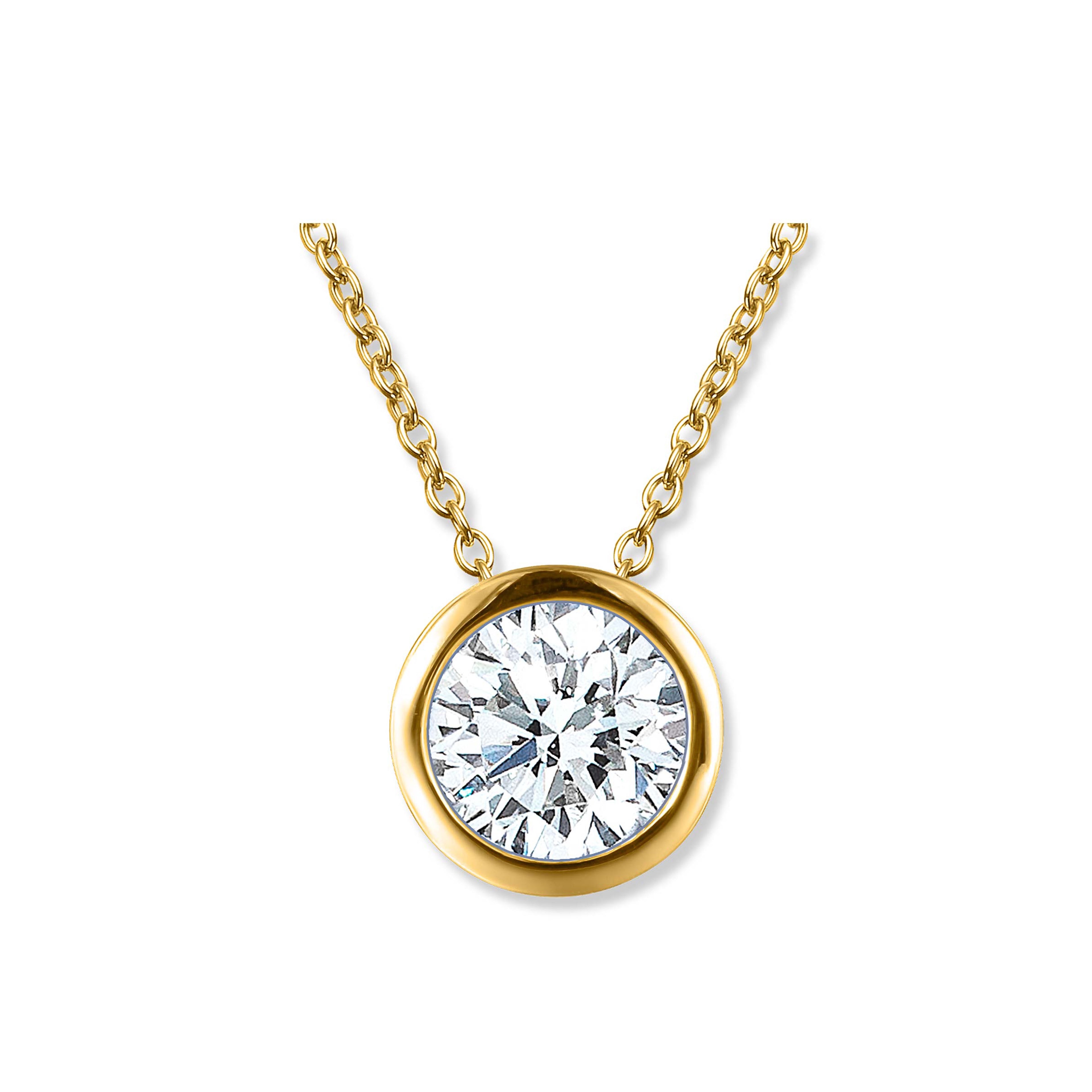 RUND SOLITAIRE HALSKÆDE