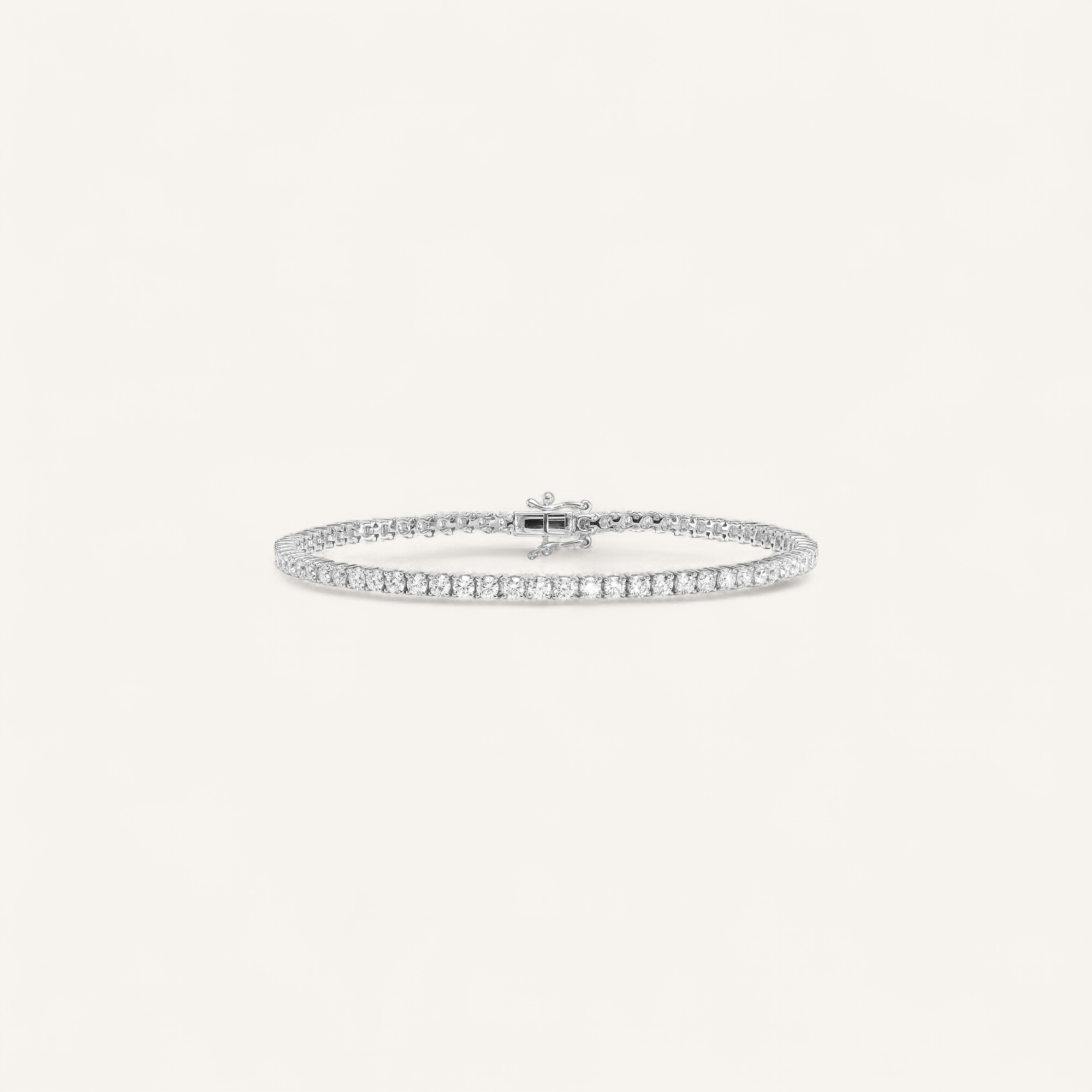 MERVEILLE TENNISARMBÅND I 14K HVIDGULD MED DIAMANTER (3.4 CT), 18 CM
