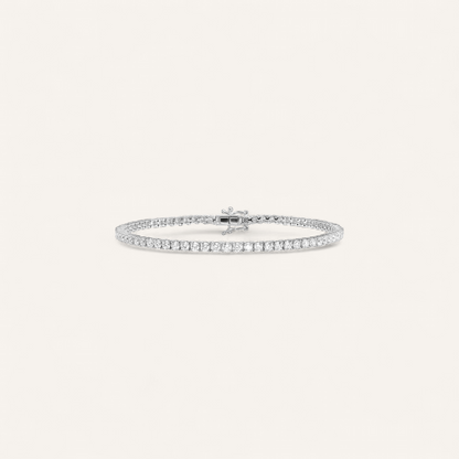 MERVEILLE TENNISARMBÅND I 14K HVIDGULD MED DIAMANTER (3.4 CT), 18 CM