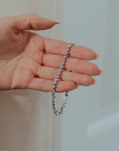 COQUILLAGE TENNISARMBÅND I 14K HVIDGULD MED DIAMANTER (5.2 CT), 18 CM