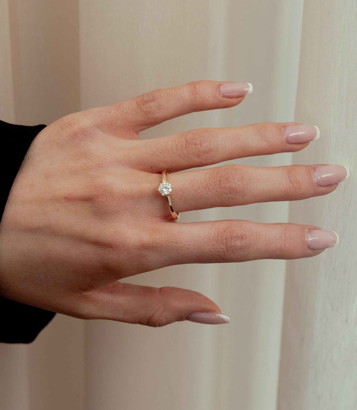 CACHÉ SOLITAIRERING I 14K GULD MED EN DIAMANT (0.53), STR. 54