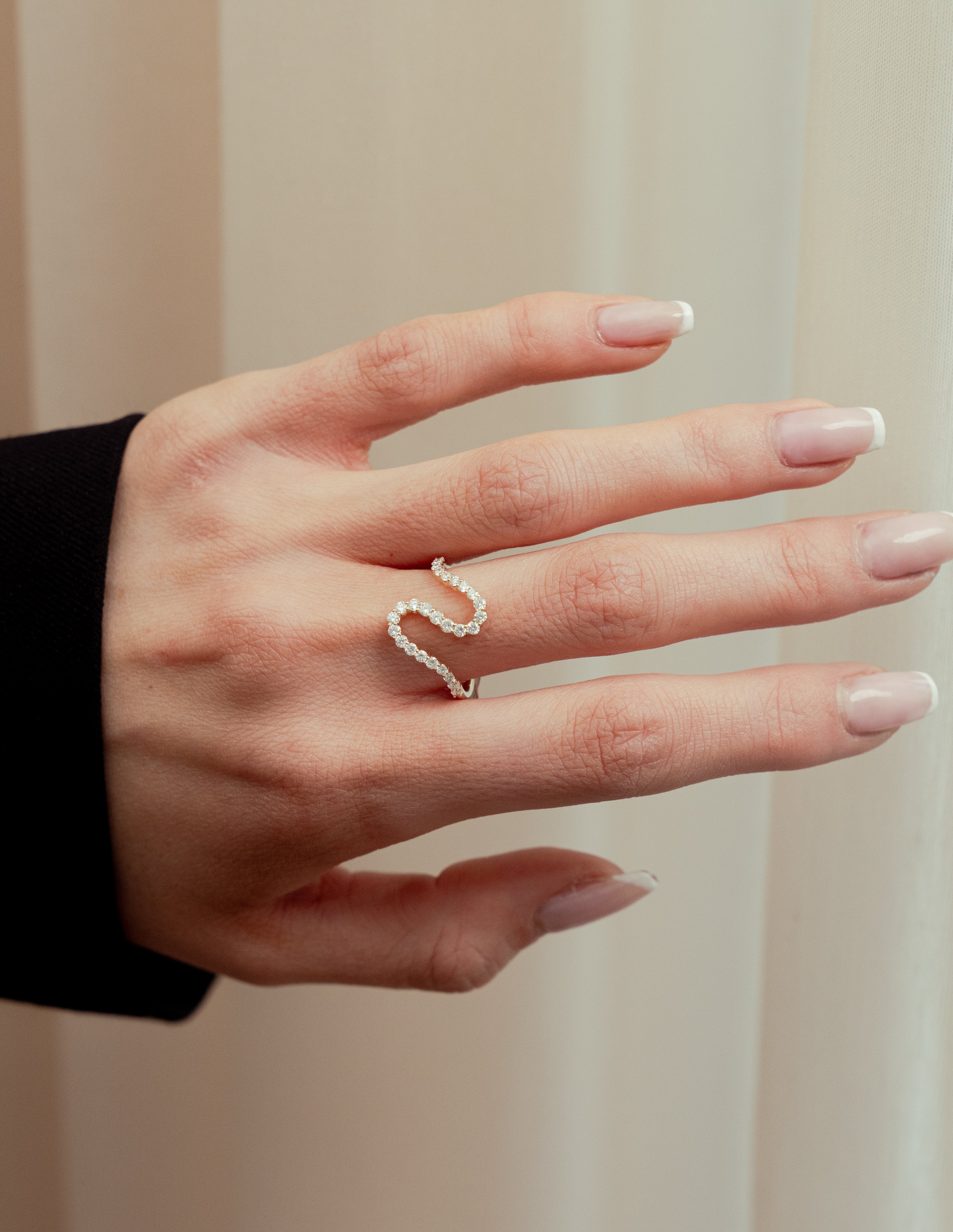 PAVÉRING I 14K GULD MED DIAMANTER (0.5 CT), STR. 54