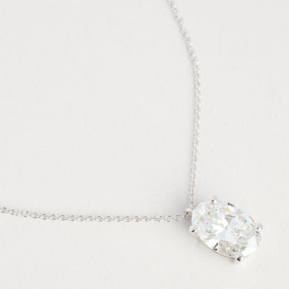 ANKERKÆDE HALSKÆDE I 14K HVIDGULD MED DIAMANT (3.01 CT), 42 CM