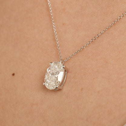 ANKERKÆDE HALSKÆDE I 14K HVIDGULD MED DIAMANT (3.01 CT), 42 CM